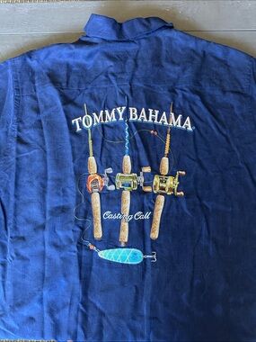 Tommy Bahama embroidered silk shirt